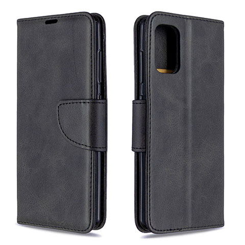 Funda de Cuero Cartera con Soporte Carcasa B04F para Samsung Galaxy A41 Negro