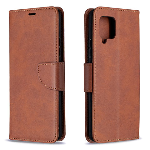 Funda de Cuero Cartera con Soporte Carcasa B04F para Samsung Galaxy A42 5G Marron