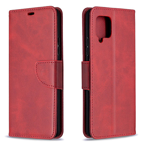 Funda de Cuero Cartera con Soporte Carcasa B04F para Samsung Galaxy A42 5G Rojo