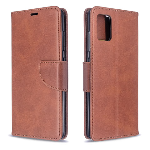 Funda de Cuero Cartera con Soporte Carcasa B04F para Samsung Galaxy A51 4G Marron