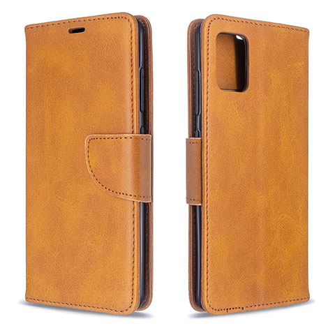 Funda de Cuero Cartera con Soporte Carcasa B04F para Samsung Galaxy A51 4G Marron Claro