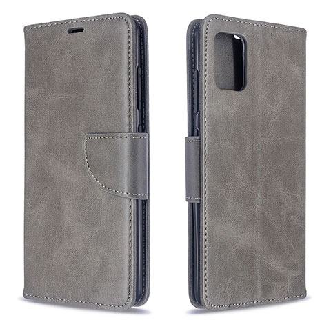 Funda de Cuero Cartera con Soporte Carcasa B04F para Samsung Galaxy A51 5G Gris