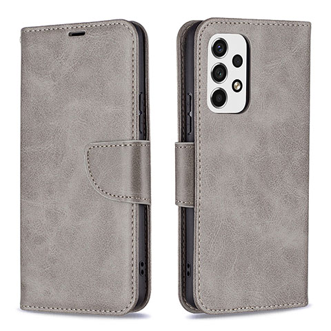 Funda de Cuero Cartera con Soporte Carcasa B04F para Samsung Galaxy A53 5G Gris