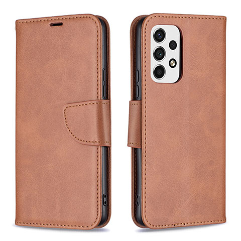 Funda de Cuero Cartera con Soporte Carcasa B04F para Samsung Galaxy A53 5G Marron