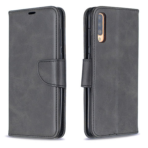 Funda de Cuero Cartera con Soporte Carcasa B04F para Samsung Galaxy A70 Negro