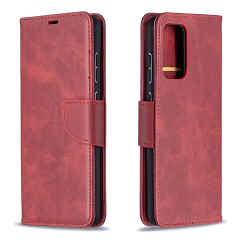 Funda de Cuero Cartera con Soporte Carcasa B04F para Samsung Galaxy A72 4G Rojo