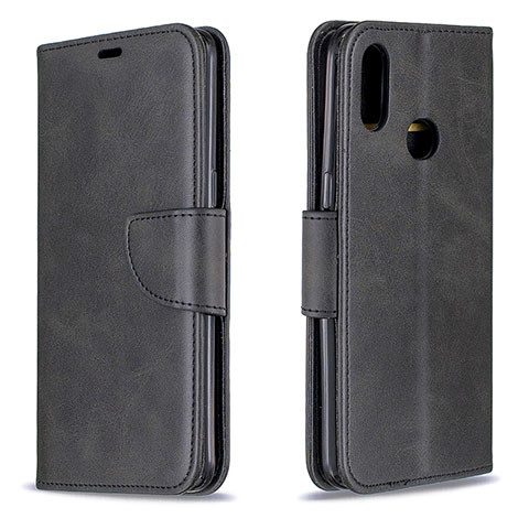 Funda de Cuero Cartera con Soporte Carcasa B04F para Samsung Galaxy M01s Negro