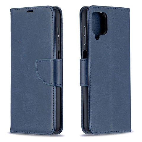 Funda de Cuero Cartera con Soporte Carcasa B04F para Samsung Galaxy M12 Azul