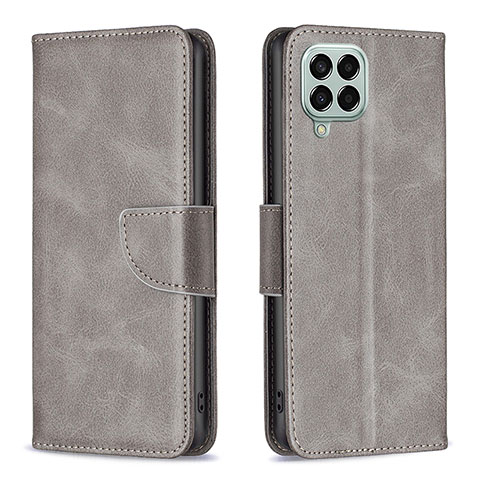 Funda de Cuero Cartera con Soporte Carcasa B04F para Samsung Galaxy M33 5G Gris