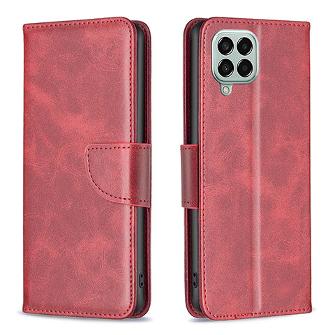 Funda de Cuero Cartera con Soporte Carcasa B04F para Samsung Galaxy M33 5G Rojo