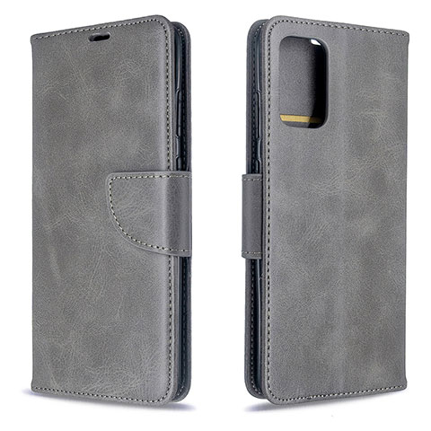 Funda de Cuero Cartera con Soporte Carcasa B04F para Samsung Galaxy S20 5G Gris