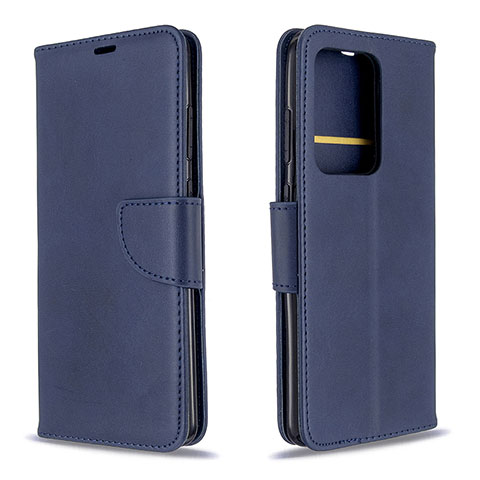 Funda de Cuero Cartera con Soporte Carcasa B04F para Samsung Galaxy S20 Plus 5G Azul