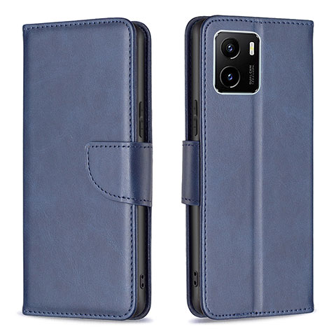 Funda de Cuero Cartera con Soporte Carcasa B04F para Vivo iQOO U5x Azul