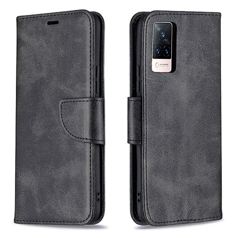 Funda de Cuero Cartera con Soporte Carcasa B04F para Vivo V21 5G Negro