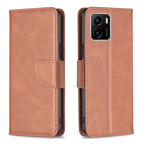 Funda de Cuero Cartera con Soporte Carcasa B04F para Vivo Y10 t1 Marron