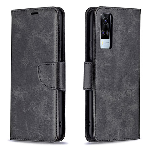 Funda de Cuero Cartera con Soporte Carcasa B04F para Vivo Y31 (2021) Negro