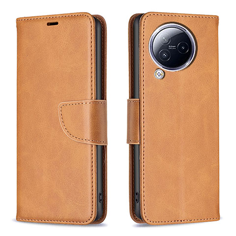 Funda de Cuero Cartera con Soporte Carcasa B04F para Xiaomi Civi 3 5G Marron Claro