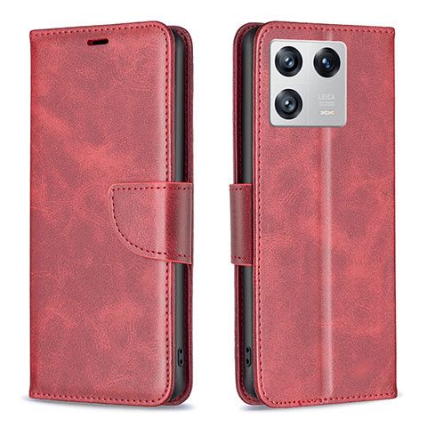 Funda de Cuero Cartera con Soporte Carcasa B04F para Xiaomi Mi 13 Pro 5G Rojo