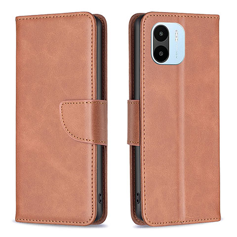 Funda de Cuero Cartera con Soporte Carcasa B04F para Xiaomi Poco C51 Marron