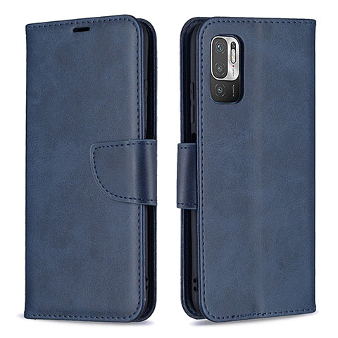 Funda de Cuero Cartera con Soporte Carcasa B04F para Xiaomi POCO M3 Pro 5G Azul