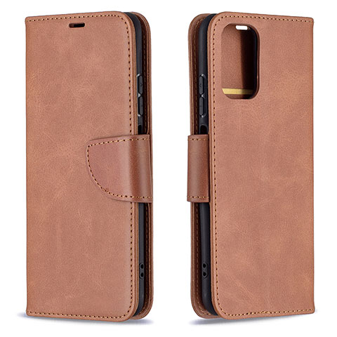 Funda de Cuero Cartera con Soporte Carcasa B04F para Xiaomi Poco M5S Marron