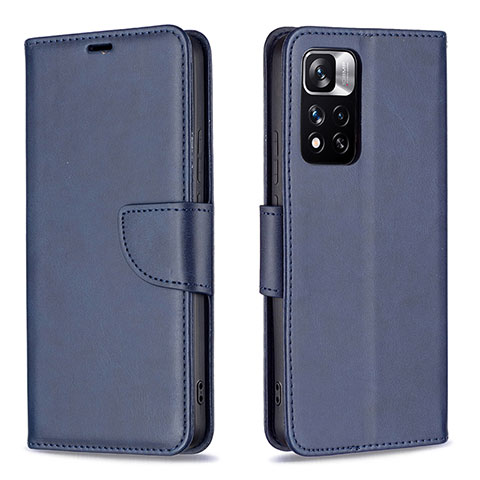 Funda de Cuero Cartera con Soporte Carcasa B04F para Xiaomi Poco X4 NFC Azul