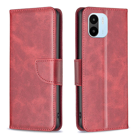 Funda de Cuero Cartera con Soporte Carcasa B04F para Xiaomi Redmi A1 Rojo