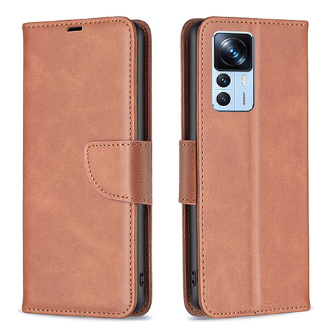 Funda de Cuero Cartera con Soporte Carcasa B04F para Xiaomi Redmi K50 Ultra 5G Marron