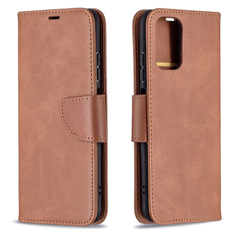 Funda de Cuero Cartera con Soporte Carcasa B04F para Xiaomi Redmi Note 10 4G Marron