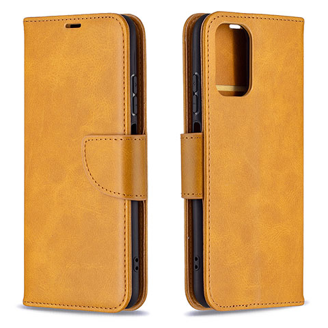 Funda de Cuero Cartera con Soporte Carcasa B04F para Xiaomi Redmi Note 10 4G Marron Claro