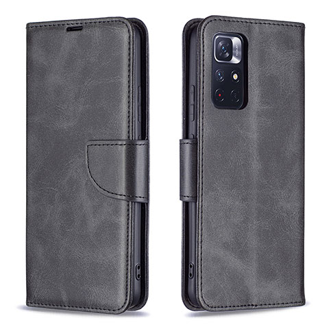 Funda de Cuero Cartera con Soporte Carcasa B04F para Xiaomi Redmi Note 11S 5G Negro