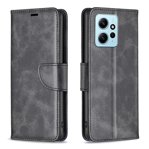 Funda de Cuero Cartera con Soporte Carcasa B04F para Xiaomi Redmi Note 12 4G Negro