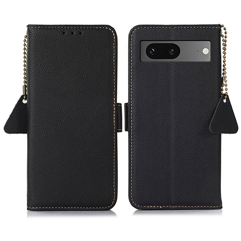 Funda de Cuero Cartera con Soporte Carcasa B04H para Google Pixel 7 5G Negro