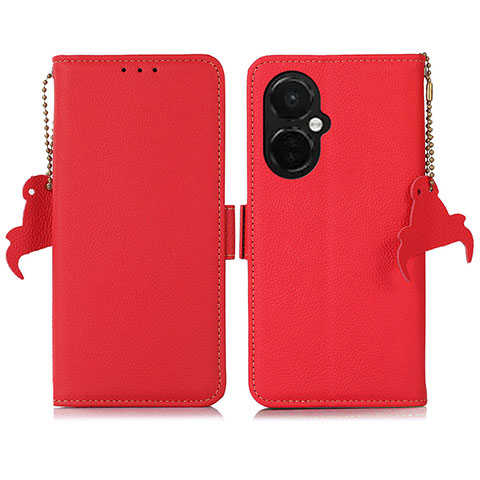 Funda de Cuero Cartera con Soporte Carcasa B04H para OnePlus Nord CE 3 5G Rojo