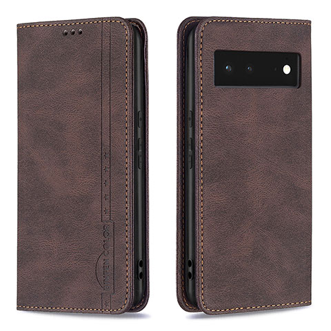 Funda de Cuero Cartera con Soporte Carcasa B05F para Google Pixel 6 5G Marron