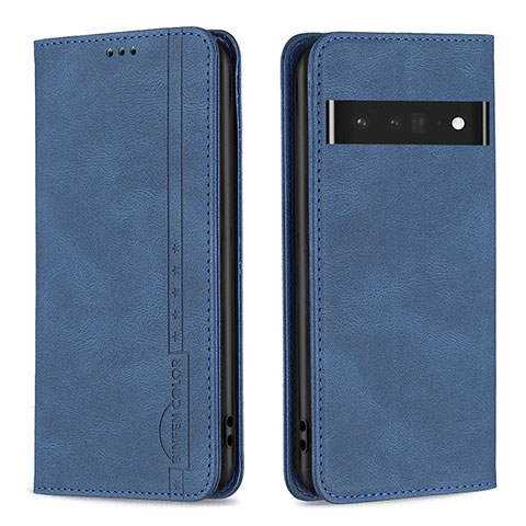 Funda de Cuero Cartera con Soporte Carcasa B05F para Google Pixel 7 Pro 5G Azul