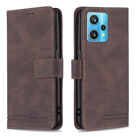 Funda de Cuero Cartera con Soporte Carcasa B05F para Realme 9 Pro+ Plus 5G Marron