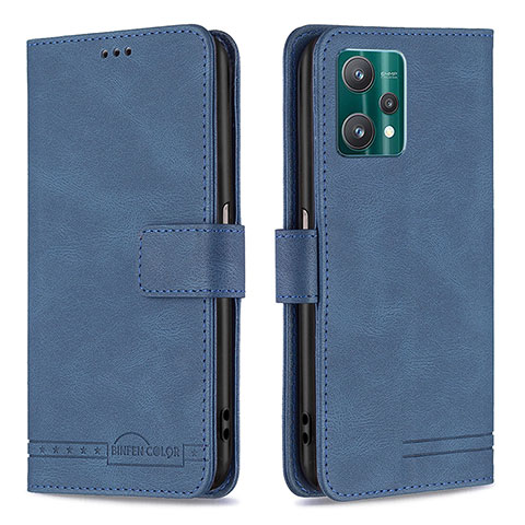 Funda de Cuero Cartera con Soporte Carcasa B05F para Realme Q5 5G Azul