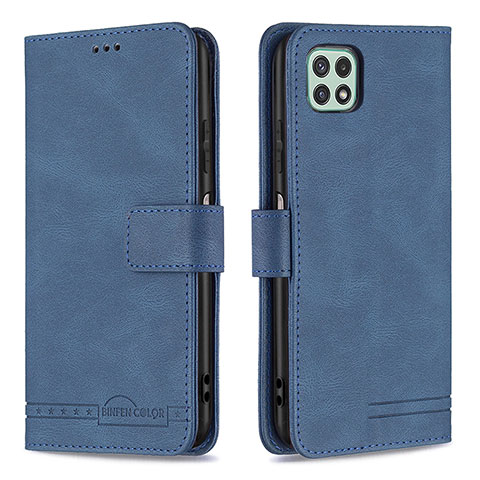 Funda de Cuero Cartera con Soporte Carcasa B05F para Samsung Galaxy A22s 5G Azul