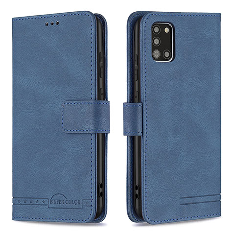 Funda de Cuero Cartera con Soporte Carcasa B05F para Samsung Galaxy A31 Azul