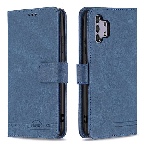 Funda de Cuero Cartera con Soporte Carcasa B05F para Samsung Galaxy A32 4G Azul