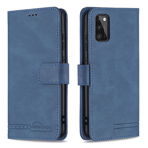 Funda de Cuero Cartera con Soporte Carcasa B05F para Samsung Galaxy A41 Azul