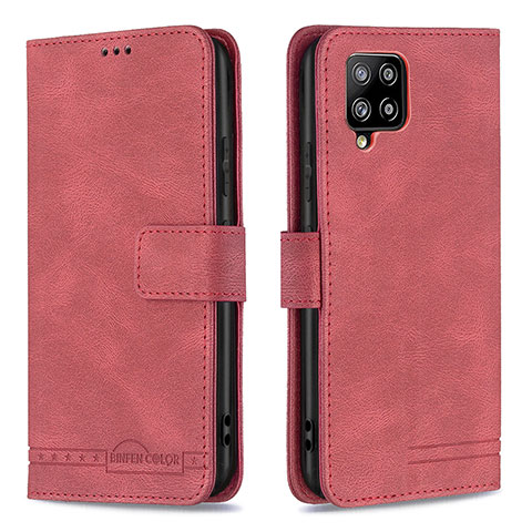 Funda de Cuero Cartera con Soporte Carcasa B05F para Samsung Galaxy A42 5G Rojo