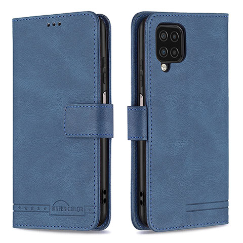 Funda de Cuero Cartera con Soporte Carcasa B05F para Samsung Galaxy M12 Azul