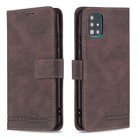 Funda de Cuero Cartera con Soporte Carcasa B05F para Samsung Galaxy M40S Marron