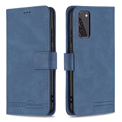 Funda de Cuero Cartera con Soporte Carcasa B05F para Samsung Galaxy S20 FE 5G Azul