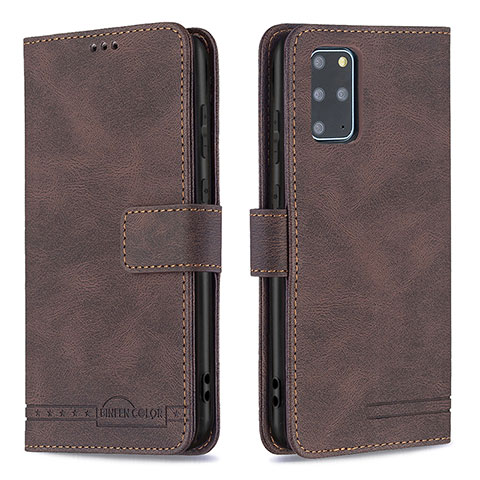 Funda de Cuero Cartera con Soporte Carcasa B05F para Samsung Galaxy S20 Plus 5G Marron