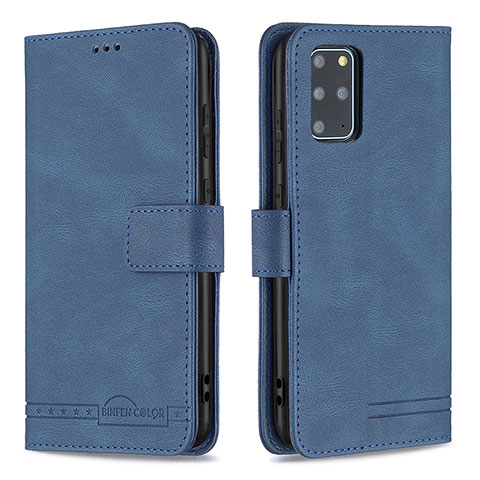 Funda de Cuero Cartera con Soporte Carcasa B05F para Samsung Galaxy S20 Plus Azul