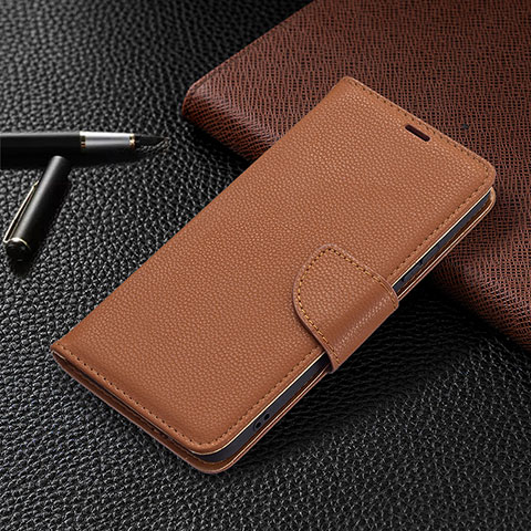 Funda de Cuero Cartera con Soporte Carcasa B05F para Samsung Galaxy S22 Plus 5G Marron