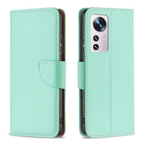 Funda de Cuero Cartera con Soporte Carcasa B05F para Xiaomi Mi 12 5G Menta Verde